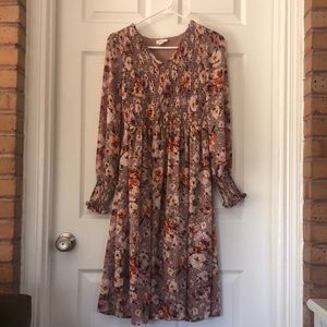 SALE! 
Orange Creek Shirred Floral Midi Dress in Small